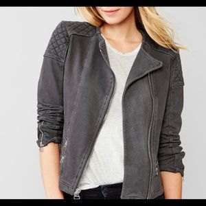 GAP Quilted moto jacket XL faded gray